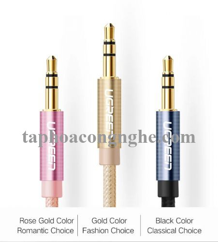 Ugreen 30817 3M màu Hồng Cáp âm thanh 2 đầu 3.5mm dương AV112 30030817